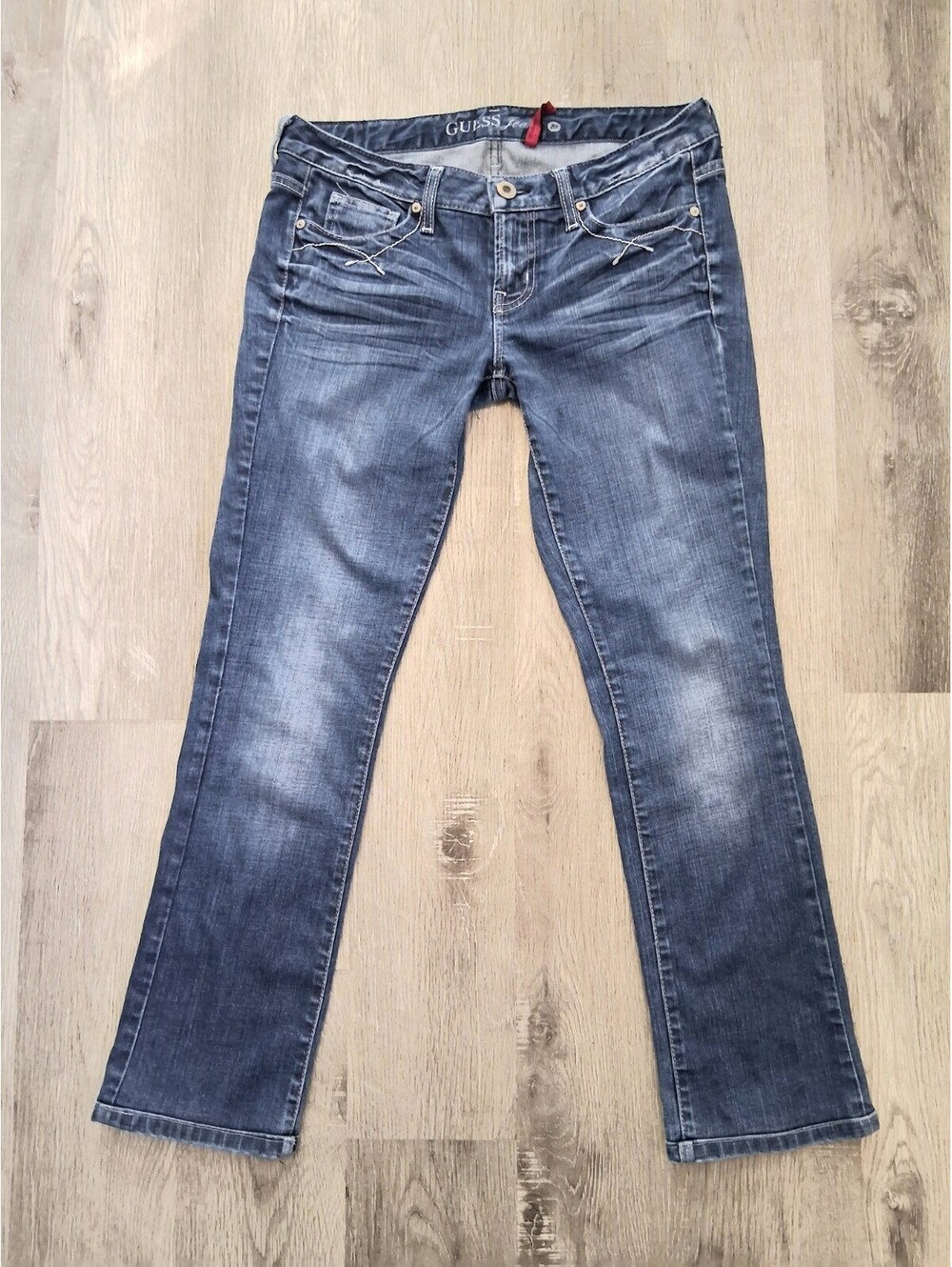 Vintage Y2K Guess 'Starlet' Womans 16, 34x28.5 Low Rise Straight Leg Denim Jeans